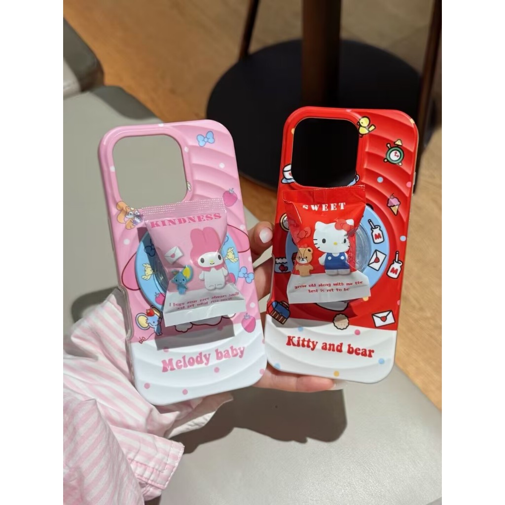 ที่ห่อขนม Kitty ผู้ถือแม่เหล็กฝาครอบโทรศัพท์,สําหรับ iPhone 16Promax 16Pro 16 15 14 13Promax 13Pro 1
