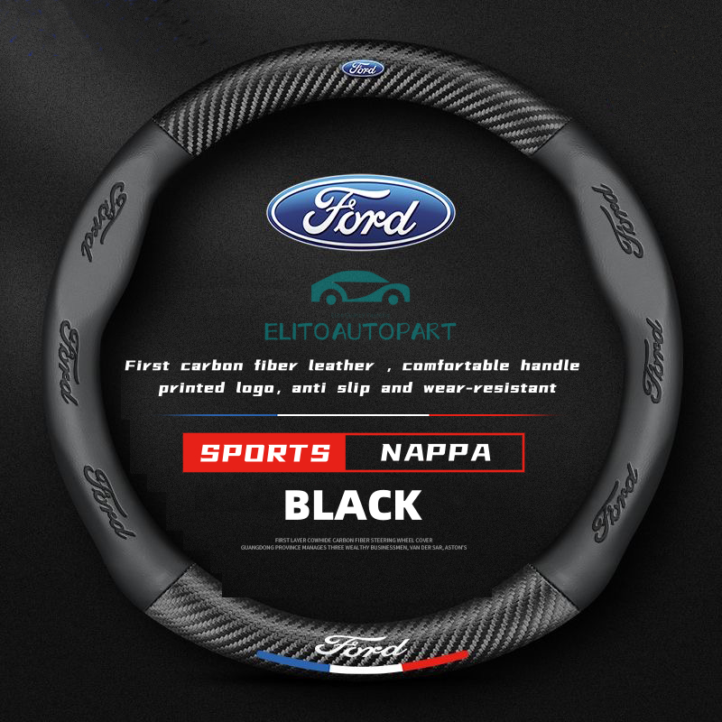 สินค้าSpotUltra-Thin หนังสําหรับ Ford พวงมาลัยรถ 38 ซม.Kelisa Kancil Kenari Kembara อุปกรณ์เสริม Ranger Fiesta Focus
