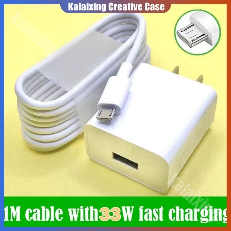 สําหรับRealme 33W Fast Charger C20 C21 C21Y C25Y C3 C31 C33 C30 C30Sโทรศัพท์Microข้อมูลสายC11 C12 C15 C11 2021/2020 C17 33W Fastชาร์จ