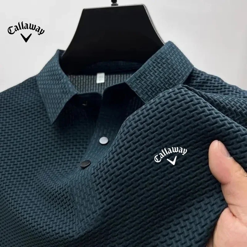 Callaway Golf Menswear POLO 2025 ฤดูร้อนใหม่ผู้ชาย Ice Cool Hollow Silk Lapel GOLF เสื้อโปโลหรูหราแฟชั่นสบายๆสบาย Cool Golf สวมใส่ – โปรปัง