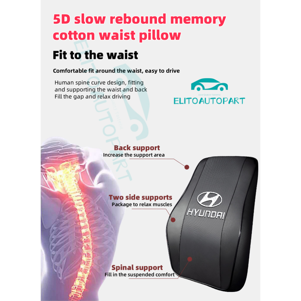HONDA Car Headrest Car Seat Pillow Car Neck Rest Head Support Cushion Memory Foam Car Lumbar Pillow accord city civic fit cr-v องค์ประกอบ crosstour insight อุปกรณ์เสริม ราคา ถูกที่สุด ดีลบีเคเค แกลเลอรีภาพที่ 8