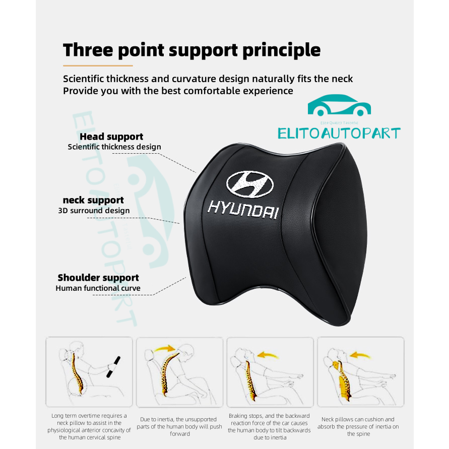 HONDA Car Headrest Car Seat Pillow Car Neck Rest Head Support Cushion Memory Foam Car Lumbar Pillow accord city civic fit cr-v องค์ประกอบ crosstour insight อุปกรณ์เสริม ราคา ถูกที่สุด ดีลบีเคเค แกลเลอรีภาพที่ 6