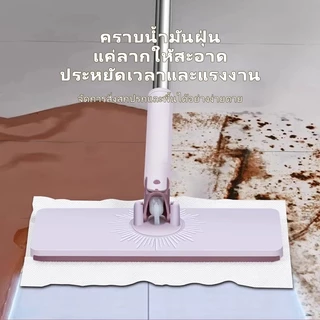 【พร้อมส่ง】118cm ไม้ถูพื้นแบนอัตโนมัติหนีบล้างหน้าผ้าขนหนูหมุนซับสําหรับใช้ในครัวเรือนสะอาด