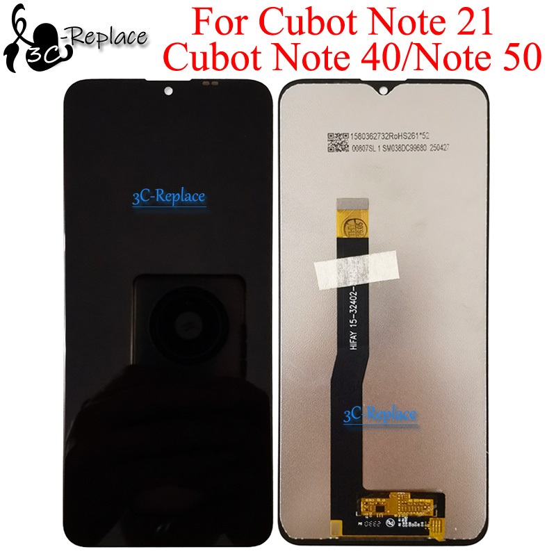 สีดํา 6.56 นิ้วสําหรับ Cubot หมายเหตุ 21 Cubot หมายเหตุ 40 Cubot หมายเหตุ 50 LCD DIsplay หน้าจอสัมผั