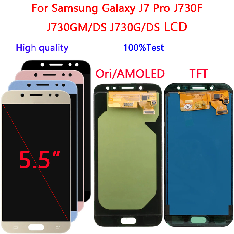 5.5 LCD สําหรับ Samsung Galaxy J7 Pro J730F J730GM/DS J730G/DS จอแสดงผล LCD Touch Screen Digitizer A