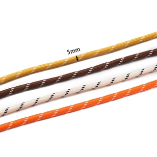 เชือกโพลีเอสเตอร์สีสันสดใส 2-5m/5mm สำหรับDIYสายคล้องโทรศัพท์-แขวนกระเป๋า ของขวัญแฮนด์เมด