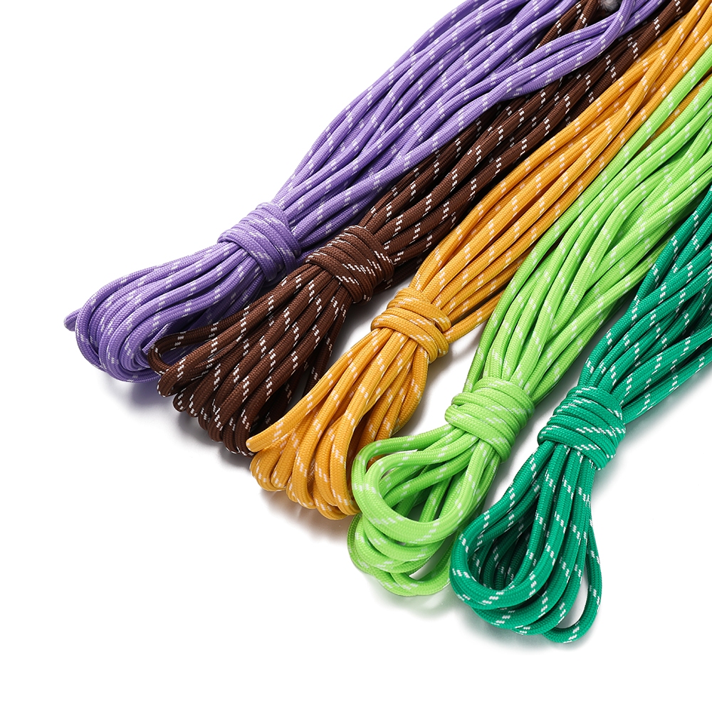 ST.KUNKKA 5 มม.โพลีเอสเตอร์สีสันกระโดดดอกไม้เชือกร่ม DIY เครื่องประดับ