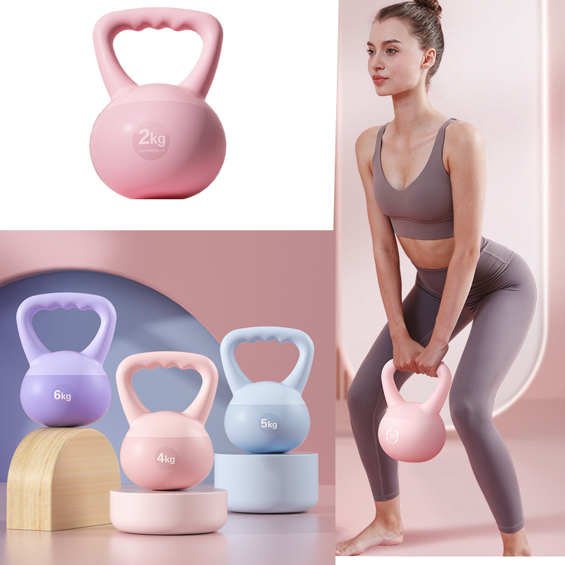 เคตเทิลเบล 2/4/6/8/10KG ดัมเบล ลูกตุ้มยกน้ําหนัก ดัมเบลหูหิ้ว ลูกยกน้ำหนัก ดัมเบลลูกตุ้ม Soft Kettle