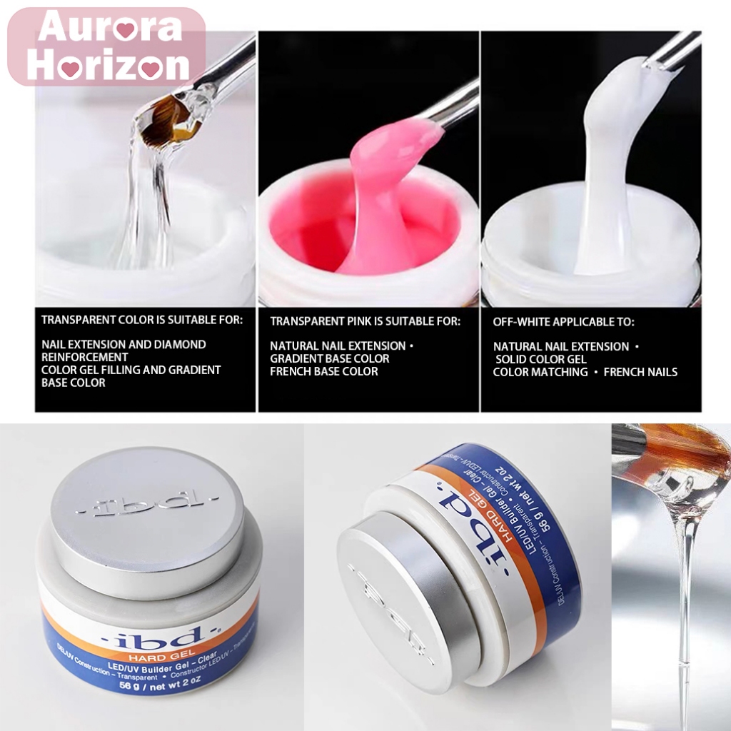 พร้อมส่งในกรุงเทพฯ ปั้นนูน เสริมหน้าเล็บ ติดอะไหล่ ขนาด 56 g ใช้สำหรับต่อเล็บ ฝังลาย  เจลต่อเล็บ 3สี ทำ3D