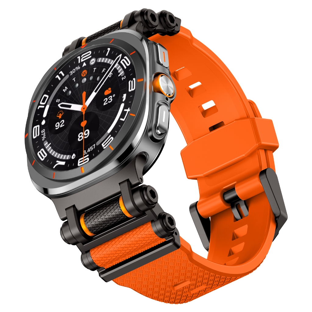 สายซิลิโคนเชื่อมต่อสแตนเลส Transferred เหมาะสําหรับ Samsung watch7 Ultra 47mm
