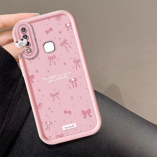 แฟชั่นสีชมพูโบว์สําหรับ VIVO 1915 1901 1940 1902 1907 1938 1816 1920 V2027 1820 1904 V30E 1817 V2042 1811 1815 1935 1906 V2032 1814 กันกระแทก Angels Soft eye Cover