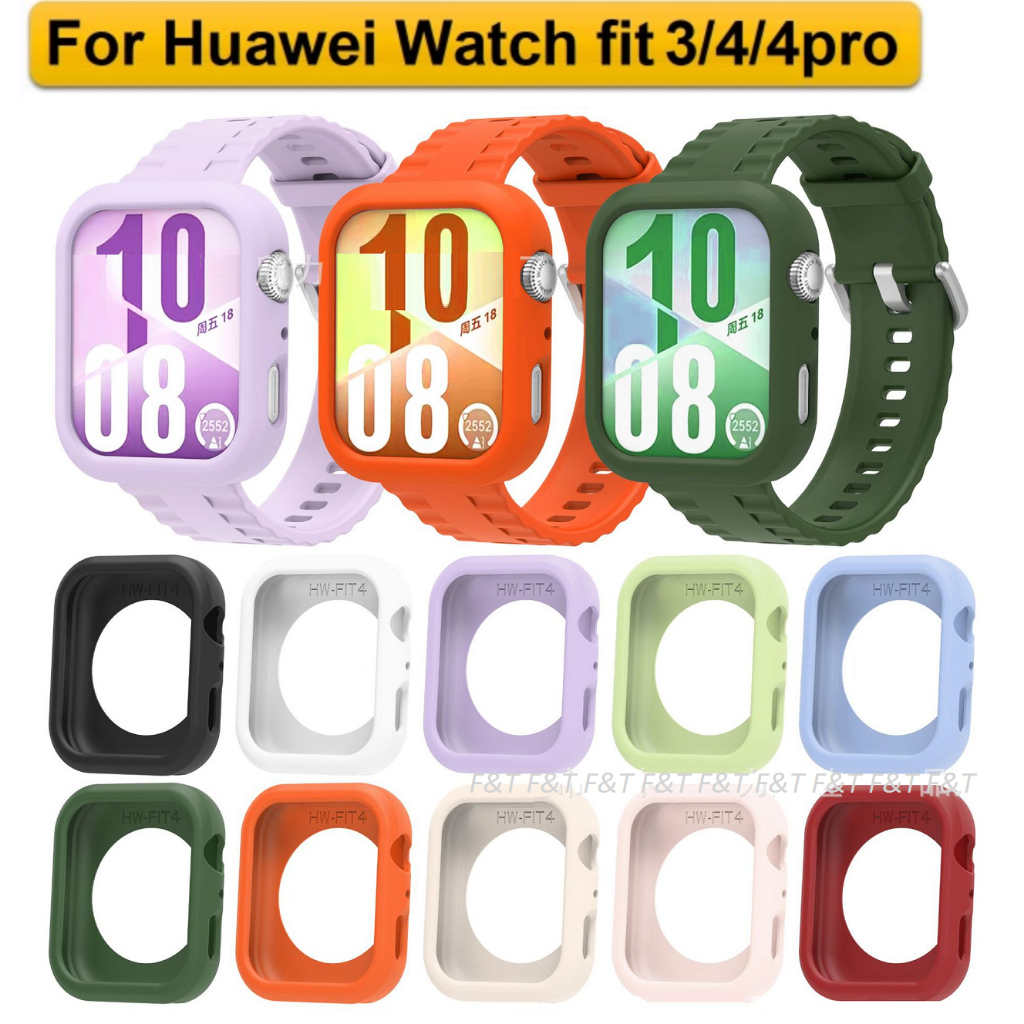 Silicone Strap Case For Huawei Watch Fit 4 สาย Case Soft สาย Huawei Watch Fit 4 Pro Strap Rubber Hua