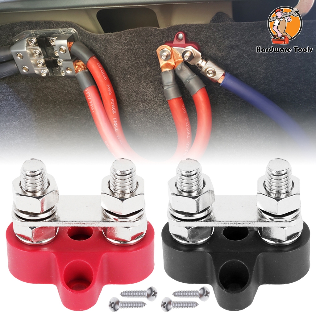 บล็อกเทอร์มินัลบาร์รถบัส 2 ชิ้น 5 / 16 นิ้ว M8 DC 48V Power Junction บล็อกกระจายพลังงาน
