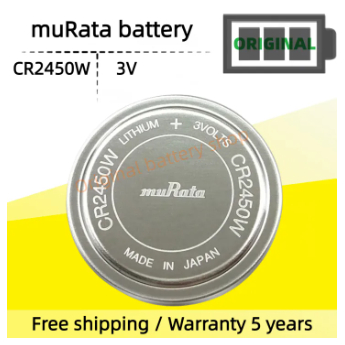 MuRata CR2450W แบตเตอรี่ทนอุณหภูมิสูง 3V ปุ่มแบตเตอรี่ความดันยางรถ CR2450A ทางเลือก CR2450HR