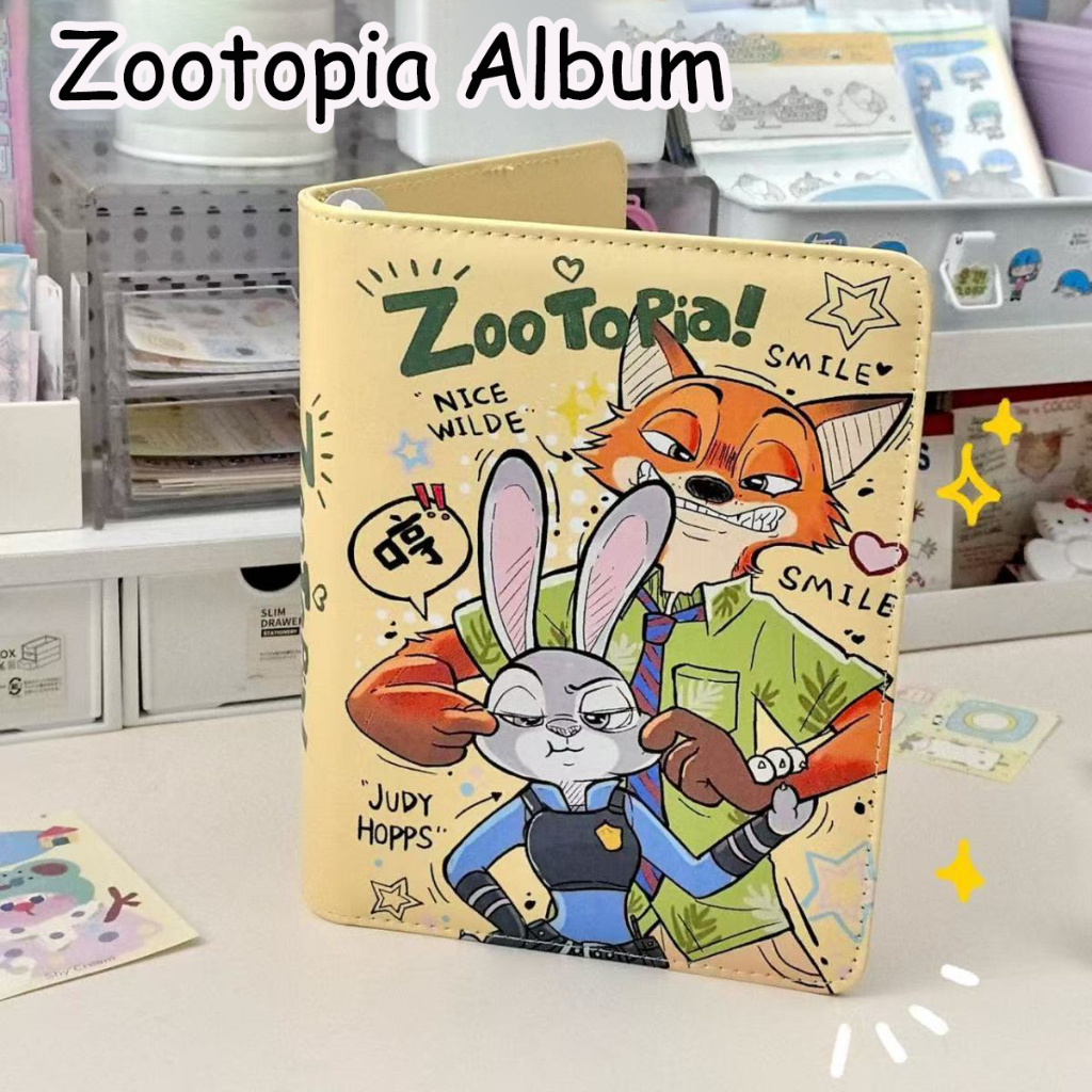 Zootopia สมุดการ์ด Nick Judy album Card book ใส่การ์ดได้ 80 ใบ ปกหนัง  card binder สะสมการ์ด