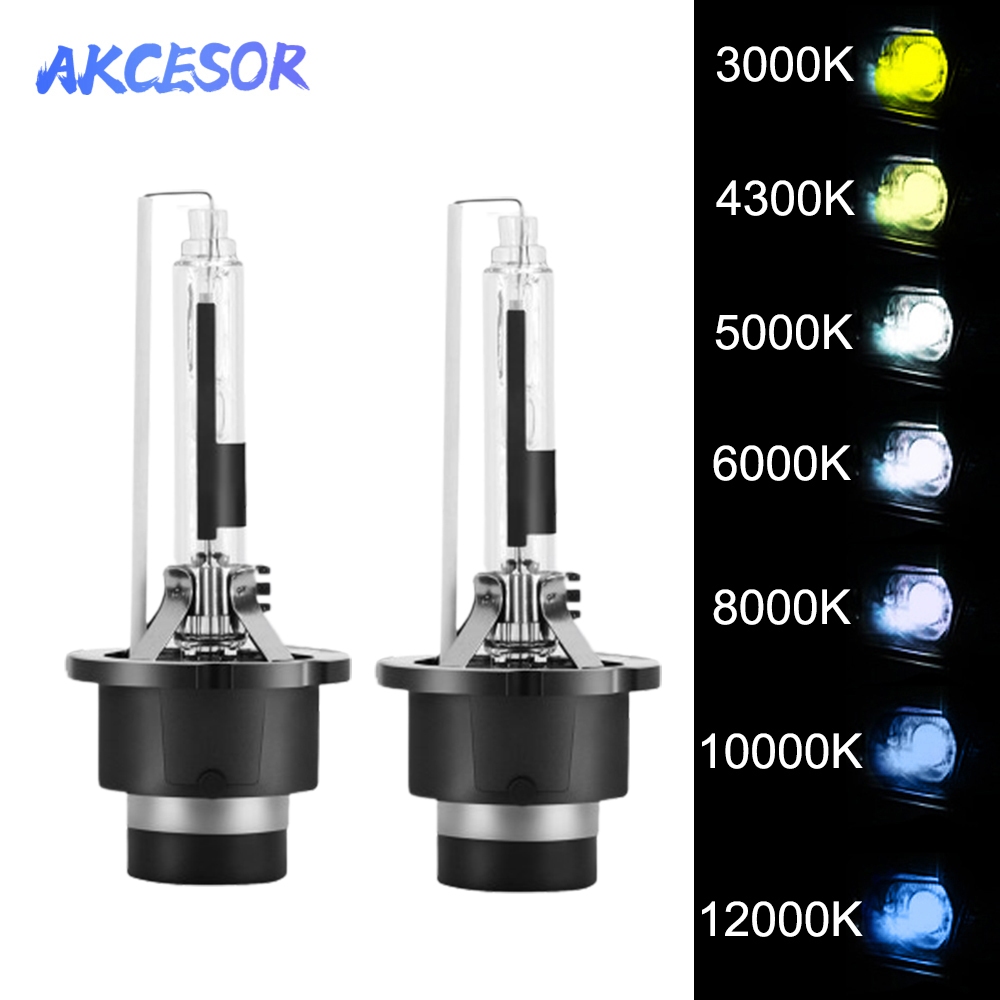 2x หลอดไฟซีนอน D2S D4S D2R D4R HID ชุดโคมไฟรถยนต์ 4300K 6000K 8000K 10000K 35W