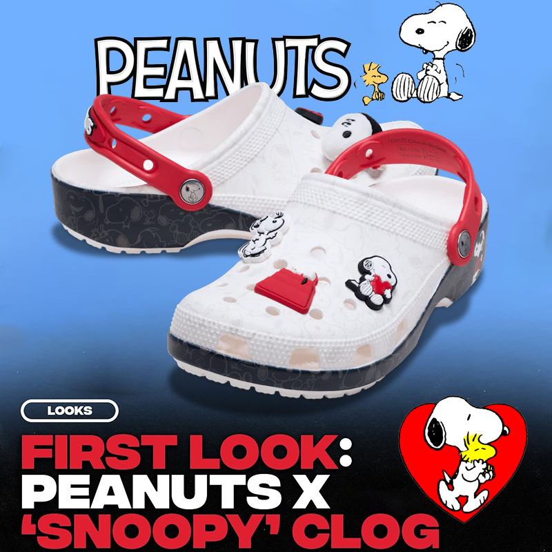 Peanuts Snoopy Classic Clog รองเท้าหัวโตลายการ์ตูน ผู้ใหญ่และเด็ก กันลื่น น้ำหนักเบา ไซส์ C8-M11 รุ่น #211126