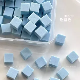 Nail&Yolly 50 ชิ้น/1 ซม. ฟองน้ํานุ่ม ไล่ระดับสี เล็บ เครื่องมือตรายาง สีจางหาย อุปกรณ์ทําเล็บ DIY สร้างสรรค์ ฟองน้ําตกแต่งเล็บ
