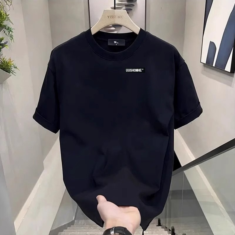 2025 ใหม่สไตล์ผ้าฝ้ายเสื้อยืดผู้ชายแขนสั้นฤดูใบไม้ผลิฤดูใบไม้ร่วงแนวโน้มแฟชั่น จุดต่ําสุด เสื้อหลวมสบายๆเกาหลีรุ่นผู้ชาย