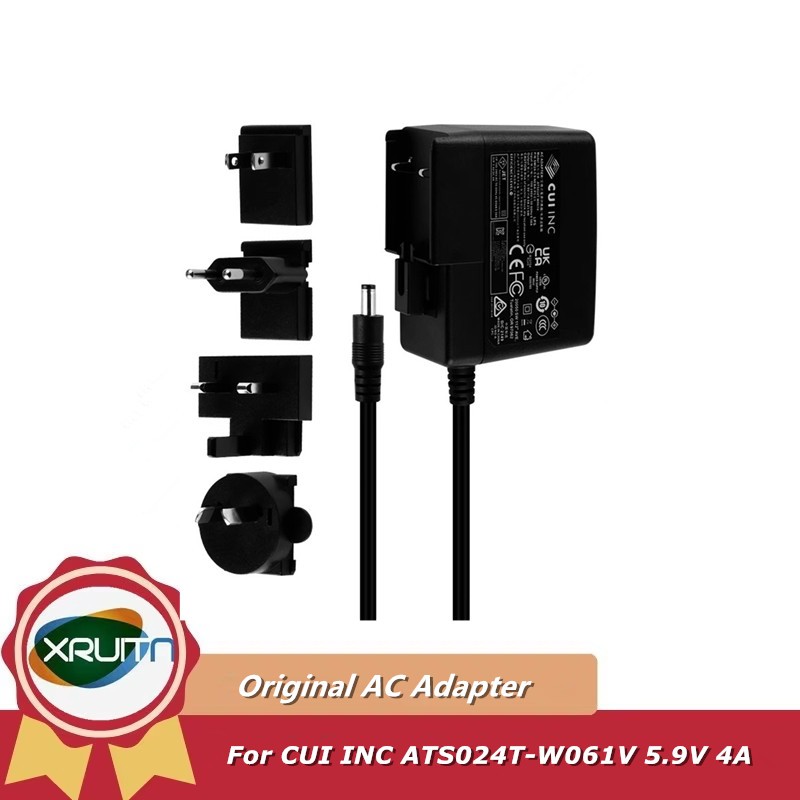 CUI INC ATS024T-W061V อะแดปเตอร์ AC 5.9V 4A 23.6W Charger แหล่งจ่ายไฟ US/EU/UK/AU ปลั๊ก