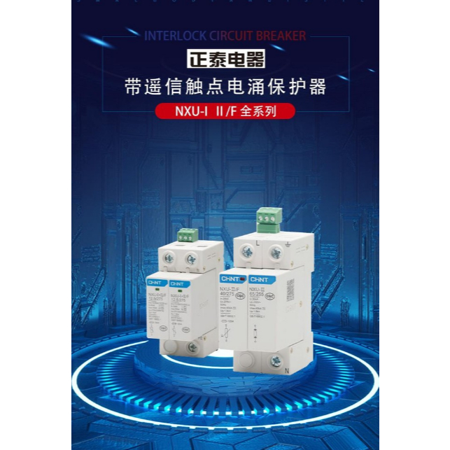 Chint NXU-II G/F NXU-II/F 20kA 40kA 65KA 100KA 1P 2P 3P4P Surge Protector 40kA/385V Lightning Protec