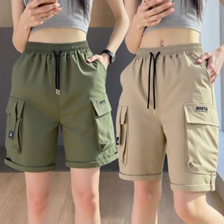 กางเกงขาสั้นแฟชั่นย้อนยุค กางเกงขาสั้นผู้หญิงแมทช์เสื้อผ้าได…