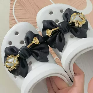 อุปกรณ์เสริมรองเท้าอุปกรณ์เสริมรองเท้าแตะ โบว์ DIY อุปกรณ์เสริมหัวเข็มขัดรองเท้าดอกไม้ด้านบนตกแต่ง