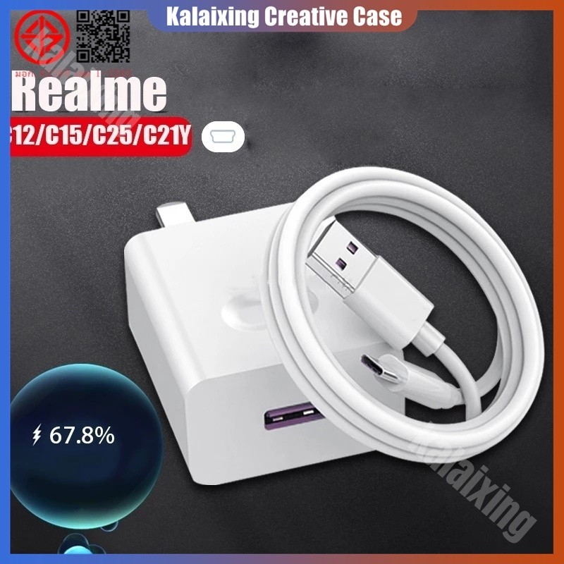 Fast ChargerสําหรับRealme C11 C12 C15 C25 C11 2021 สายเคเบิลข้อมูลโทรศัพท์มือถือC17 C20 C21 C21Y C25Y Fastชาร์จชุด