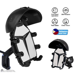 【PH Ready Stock】Motorcycle Phone Holder Stand Bicycle Sunscreen Phone Stand Bracket wtih Sunproof Waterproof Helmet