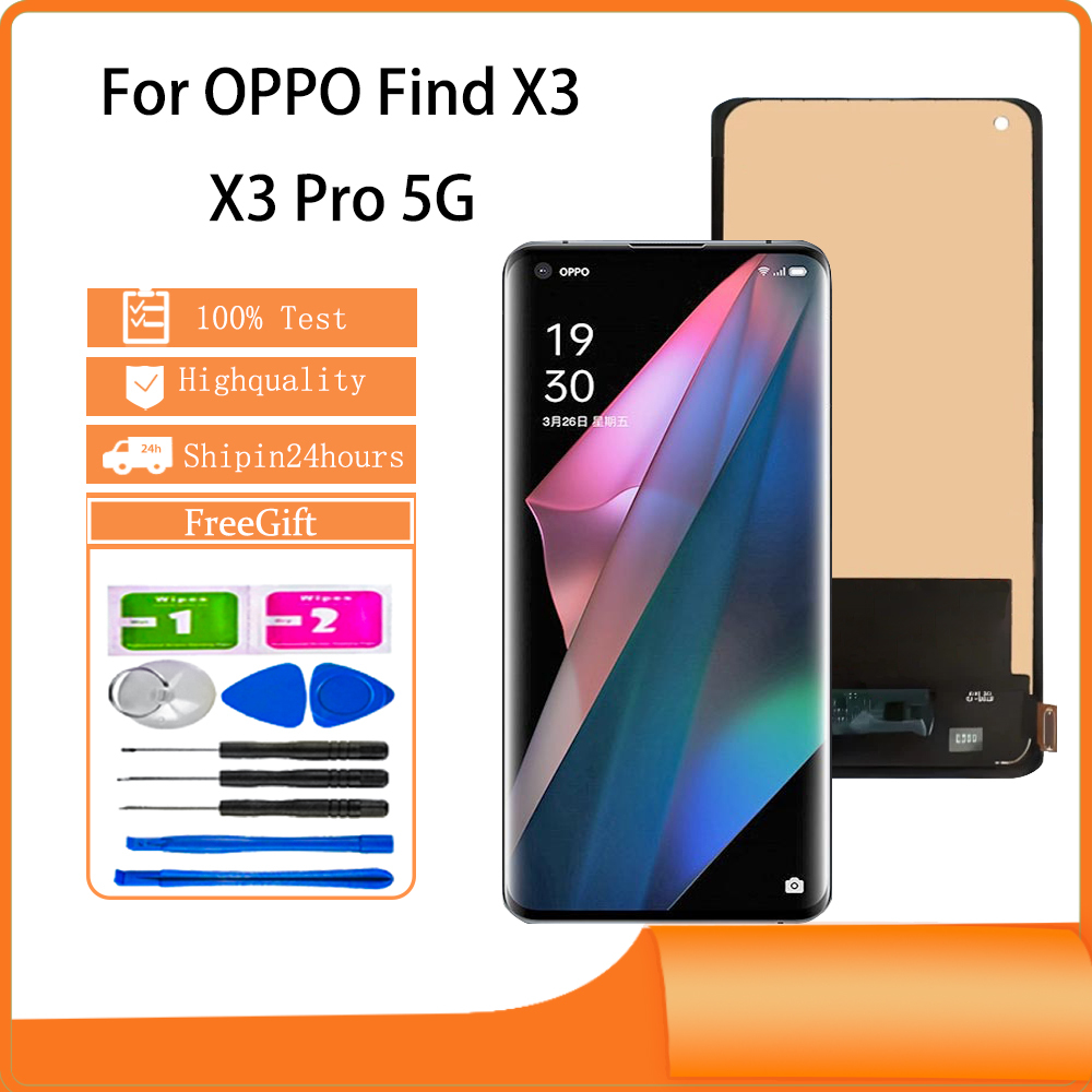 Incell smhdmy สําหรับจอแสดงผล OPPO ค้นหา X3 X3 Pro 5G เปลี่ยนหน้าจอสัมผัส LCD