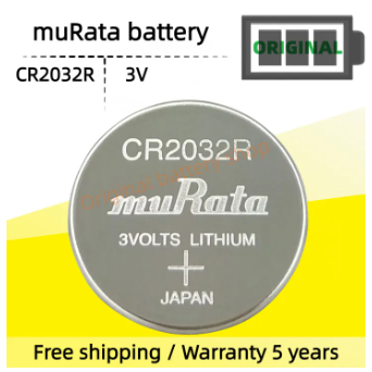 Original Murata CR2032R แบตเตอรี่ลิเธียมเซลล์เหรียญ 3V อุปกรณ์เมนบอร์ดแทนที่ BR2032/CR2032X แบตเตอรี