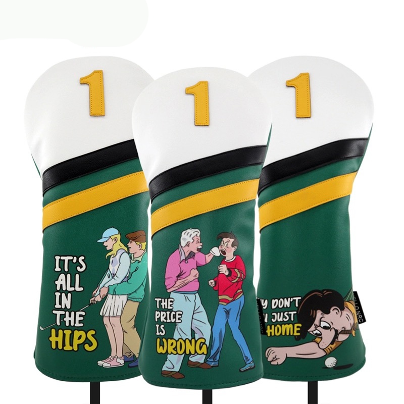 ฝาครอบไม้กอล์ฟ American Fun 135UT Club Protective Cover No. 1 ไม้/Fairway ไม้/เหล็กไม้ PU Cap Cover 