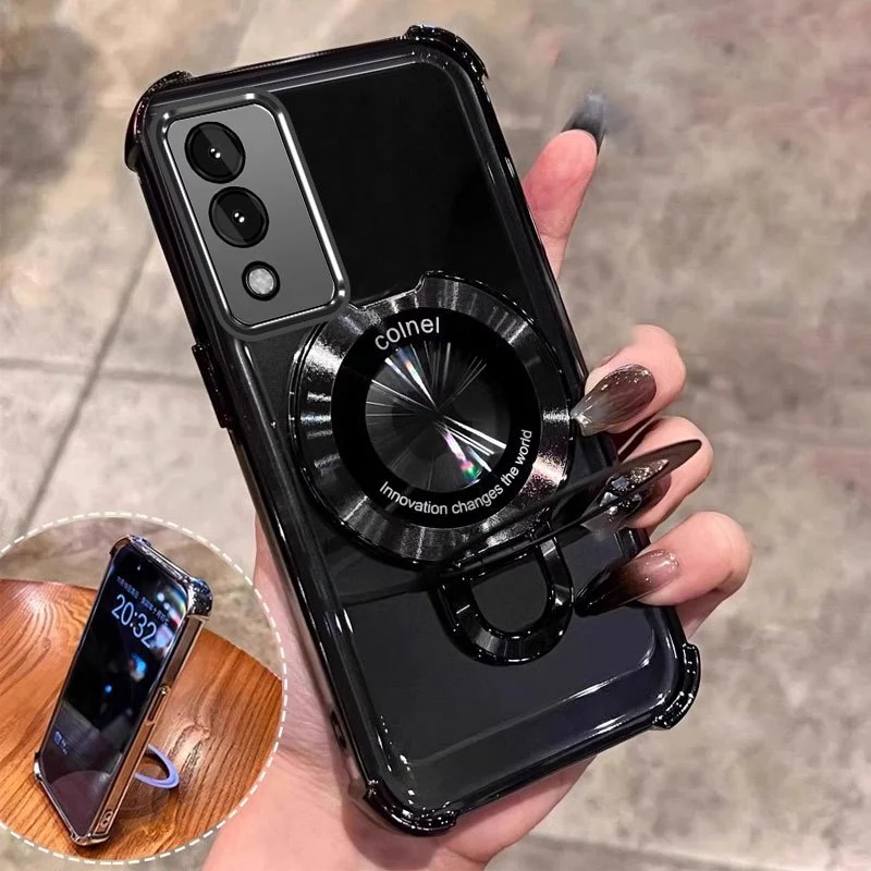 เคสสําหรับ OPPO A3 Pro 5G ใหม่วงเล็บแว่นขยายฟังก์ชั่นโทรศัพท์มือถือเปลือกนิ่ม