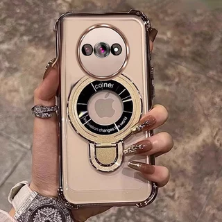 เคสสําหรับ Redmi A3 ใหม่วงเล็บแว่นขยายฟังก์ชั่นโทรศัพท์มือถือเปลือกนิ่ม