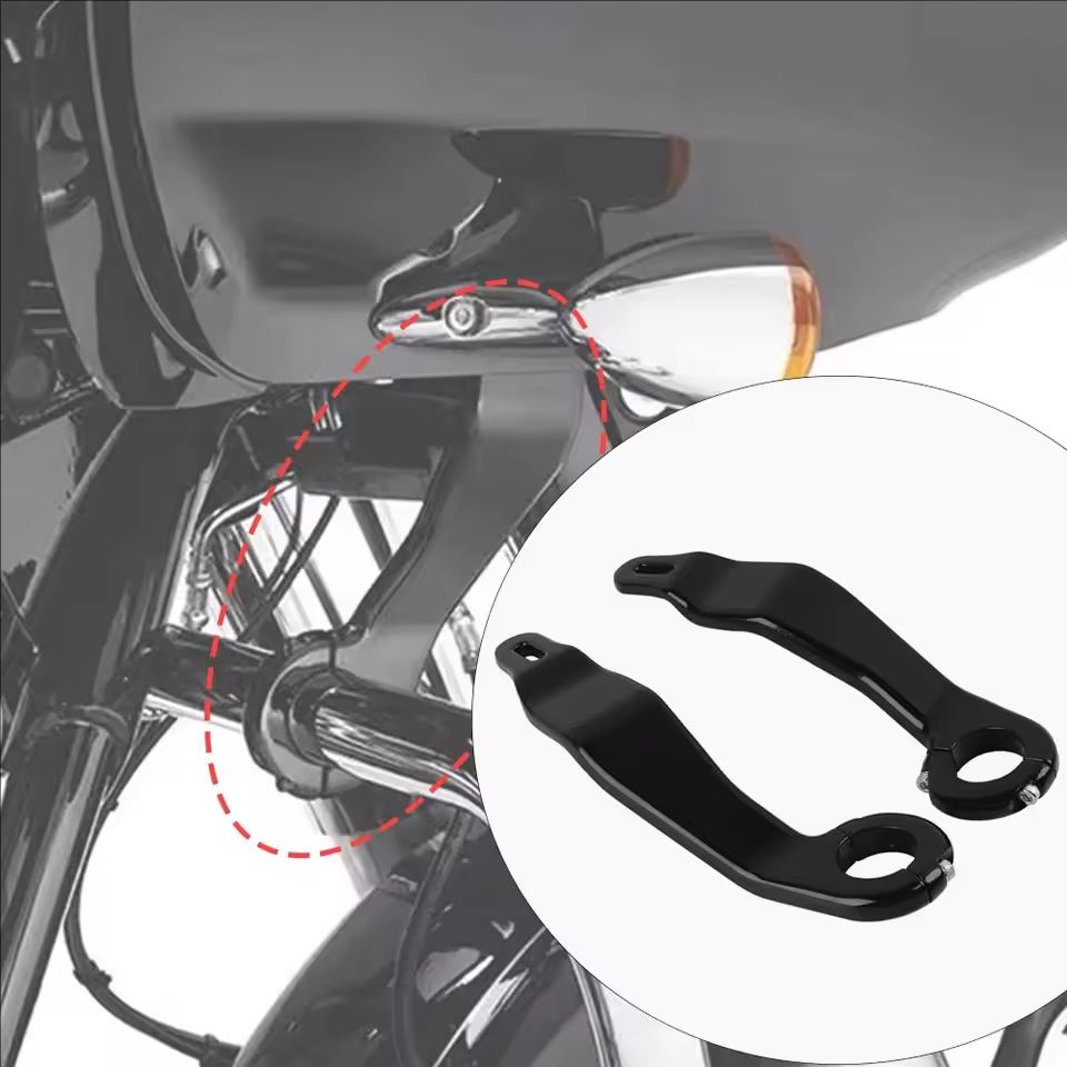 สีดํา Fairing Support Bracket Mount Kit รถจักรยานยนต์ Fairing Bracket Fit สําหรับ Harley Road Glide FLTRU FLTRXS 2015-2024