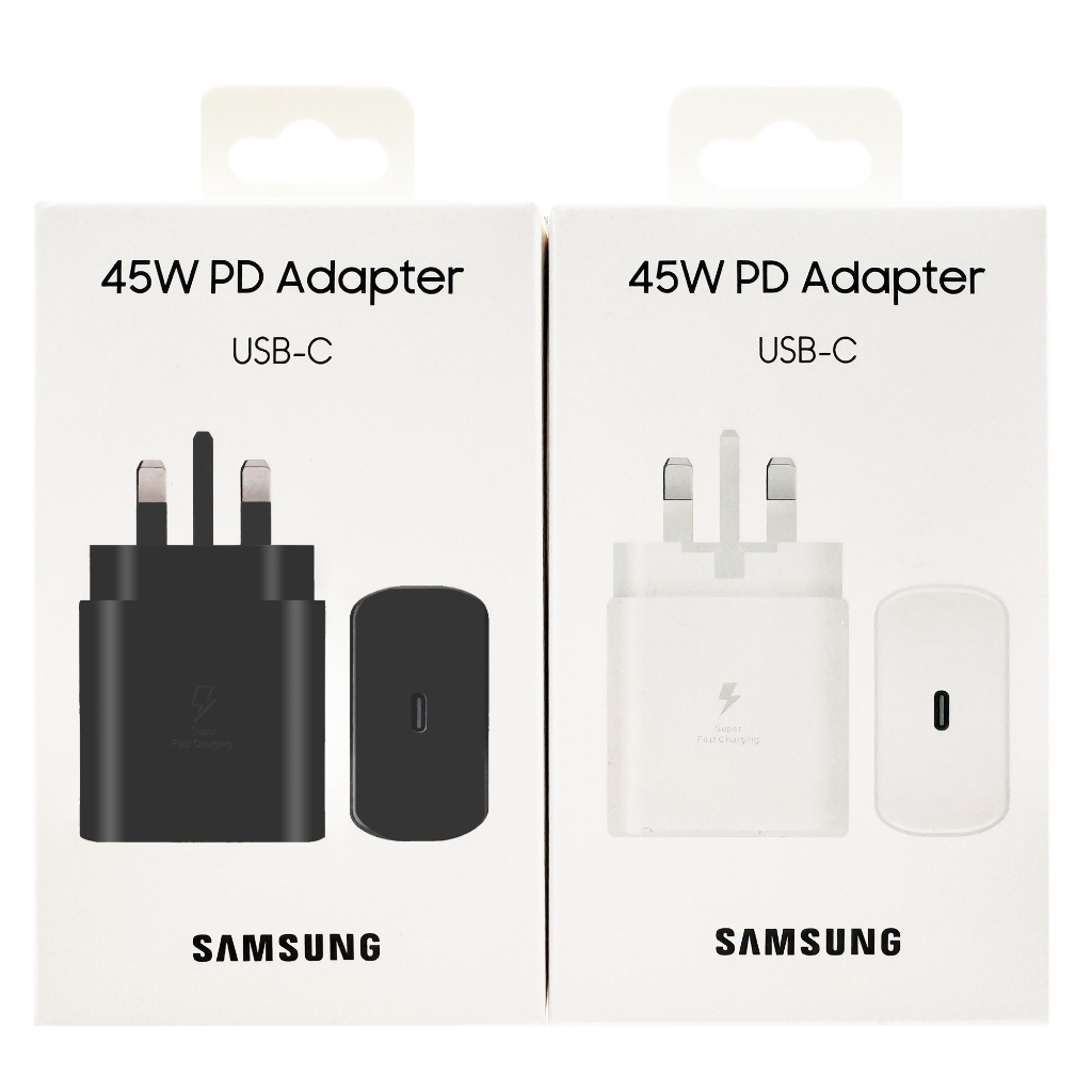 Samsung 45W UK Charger Super Fast Charging Travel Adapter สําหรับ Galaxy Z พับ Flip 6 5 4 3 Note20 S