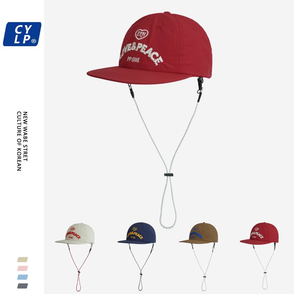 หมวกเบสบอลสไตล์เกาหลี quick-drying drawstring สำหรับฤดูร้อน ออกแบบแบนและยืดหยุ่น เหมาะสำหรับทุกการแมตช์