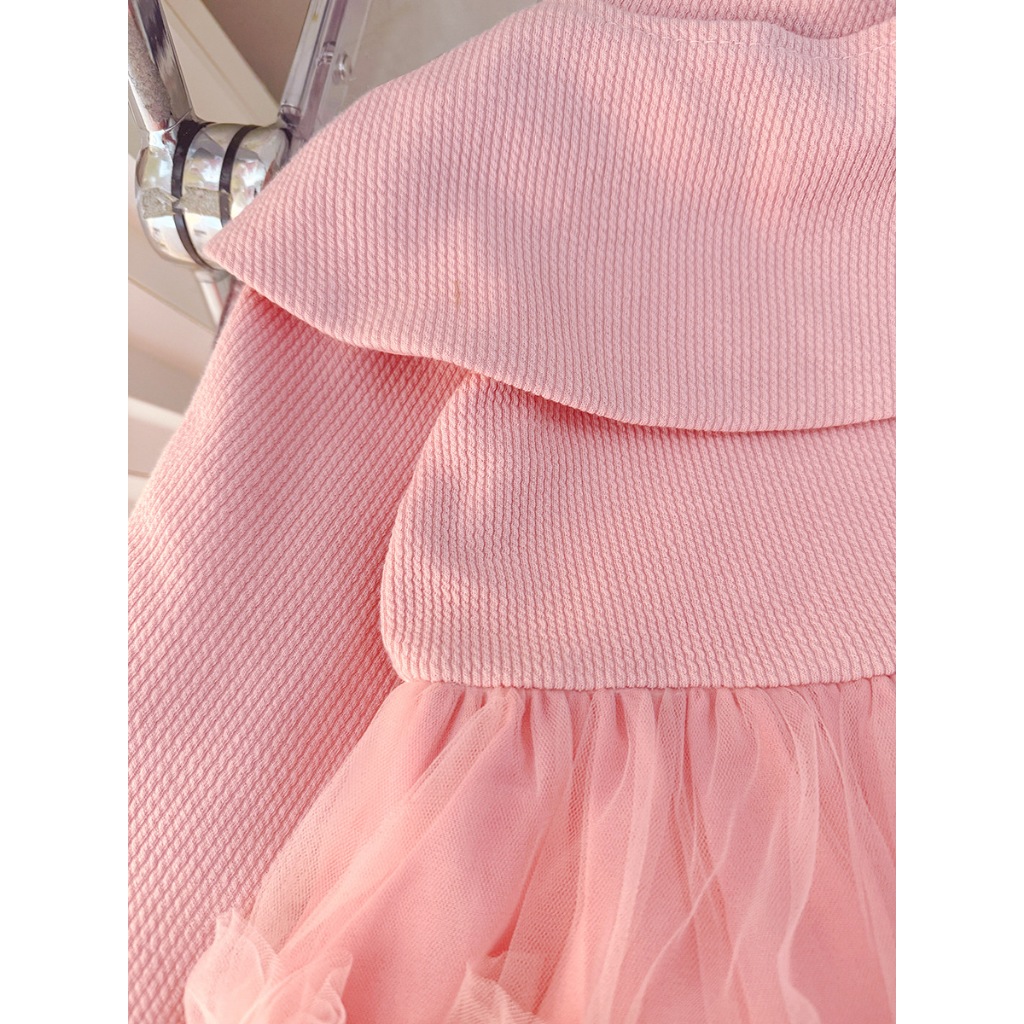 ฤดูใบไม้ผลิและฤดูใบไม้ร่วงใหม่ชุดเด็กผู้หญิง,สไตล์เกาหลีสีทึบชีฟองเด็กแขนยาวเสื้อผ้า+ผ้าคลุมไหล่ (9 เดือน -3 ปี) - รูปที่ 3