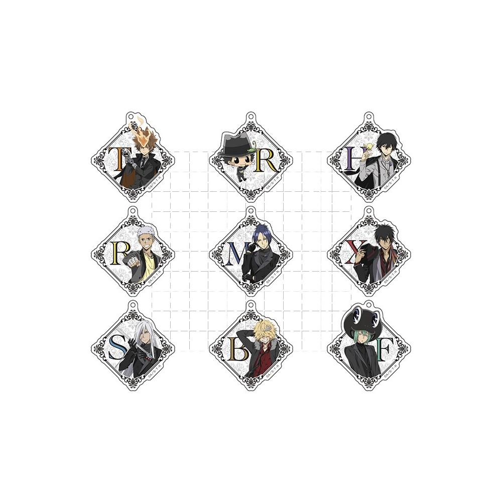 เคทเคียว ฮิตแมน เกิดใหม่! พวงกุญแจอะคริลิค - XANXUS, Fran, Hibari, Tsuna อะนิเมะรูป Merch Mafia ของข