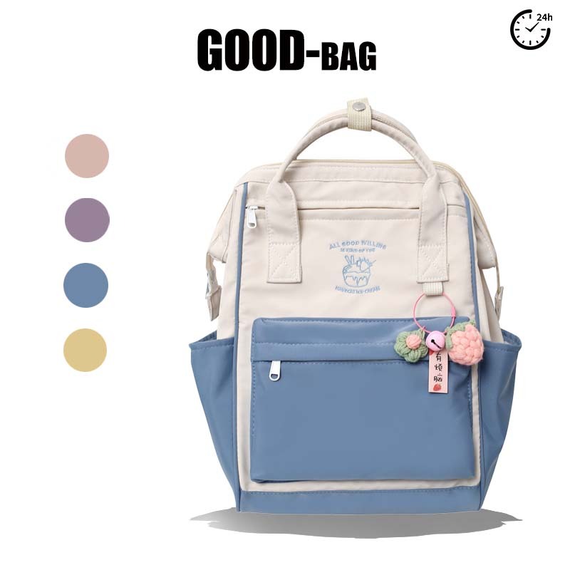 ขนาดเล็กสดสไตล์ Multi-Color Choice All-Match ขนาดใหญ่-ความจุสาวน่ารักกระเป๋าเป้สะพายหลังกระเป๋าเป้สะพายหลัง