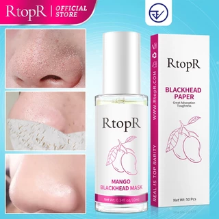 RtopR FDA Mango Blackhead Remover Mask มาส์กจมูกมะม่วงจากพืช - ช่วยขจัดสิวหัวดำและสิวอุดตัน ลดขนาดรูขุมขน ทำความสะอาดลึก เหมาะสำหรับผู้ชายและผู้หญิง ขนาด 10ml + 50pcs skincare