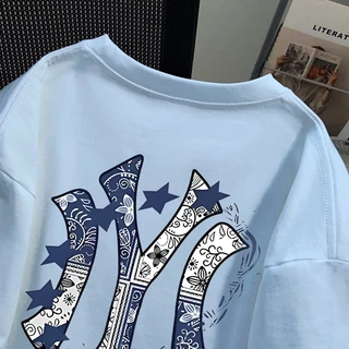 【พร้อมส่ง】🔥NASA ผ้าฝ้ายแท้100% ใส่ได้ทั้งชายหญิง เสื้อ ทรงโอเวอร์ไซส์ เสื้อยืด คอกลม แขนสั้น🌸ลายพิมพ์ลวดลายYG922