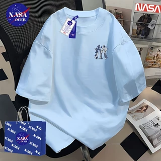 【พร้อมส่ง】🔥NASA ผ้าฝ้ายแท้100% ใส่ได้ทั้งชายหญิง เสื้อ ทรงโอเวอร์ไซส์ เสื้อยืด คอกลม แขนสั้น🌸ลายพิมพ์ลวดลายYG922