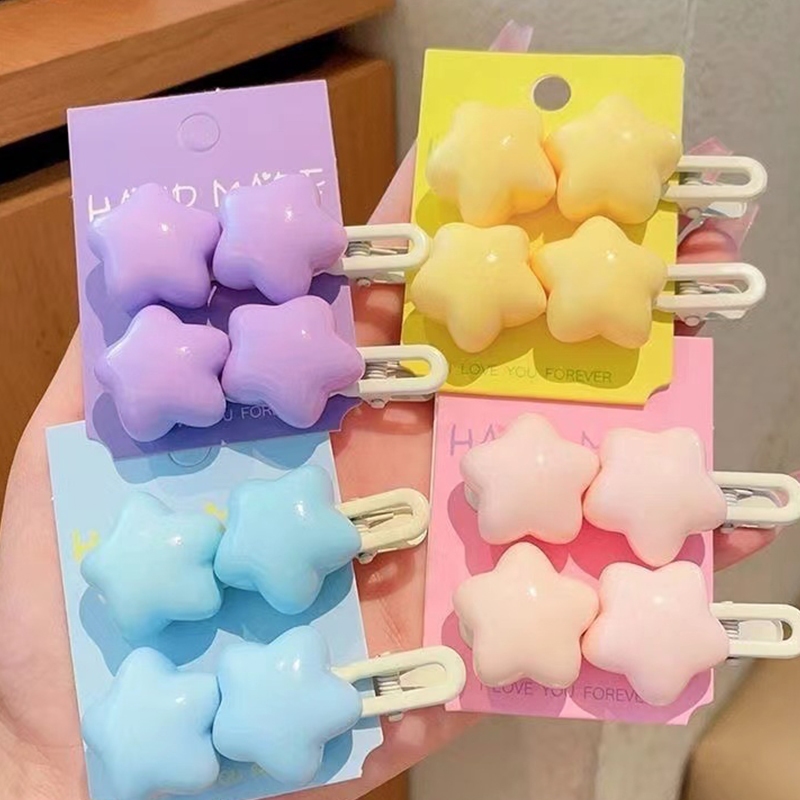 2 ชิ้น อิน กิ๊บติดผมดาวสีสันสดใสน่ารักสําหรับเด็กผู้หญิงพร้อมที่คาดผมและอุปกรณ์เสริม