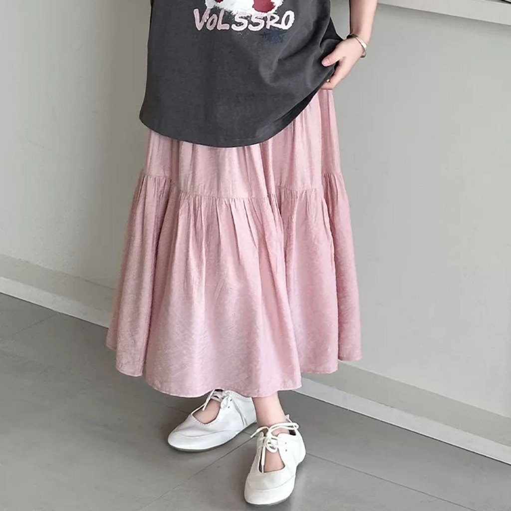 SweetKids พร้อมส่งจากกทม🌸เสื้อผ้าเด็กผญ🍓ชุดเซ็ตเด็กผู้หญิง แขนสั้น กระโปรงยาว ลายการ์ตูน แฟชั่นฤดูร้อน เย็นและระบายอากาศได้ดี - รูปที่ 7