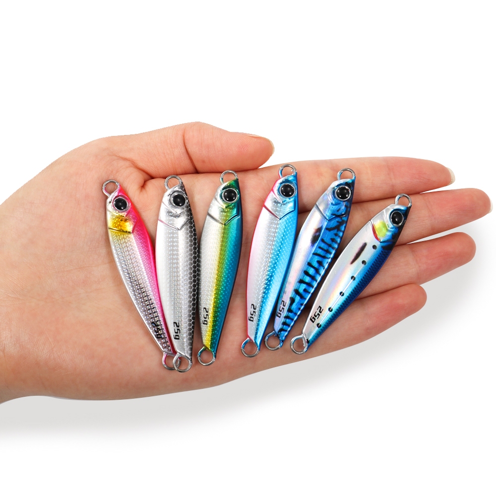 JIGGING PRO น้ําเค็มโลหะ Cast Micro Jig ช้อน Lure 10g 14g 22g 25g 30g 40g เหยื่อประดิษฐ์ Shore ช้า Jigging เหยื่อตกปลาปลา Tackle ราคา ถูกที่สุด ดีลบีเคเค แกลเลอรีภาพที่ 6