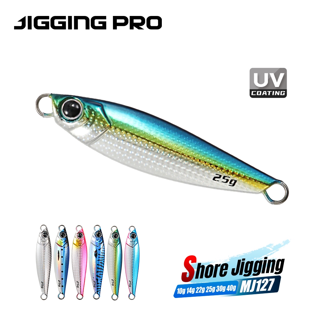 JIGGING PRO น้ําเค็มโลหะ Cast Micro Jig ช้อน Lure 10g 14g 22g 25g 30g 40g เหยื่อประดิษฐ์ Shore ช้า Jigging เหยื่อตกปลาปลา Tackle ราคา ถูกที่สุด ดีลบีเคเค