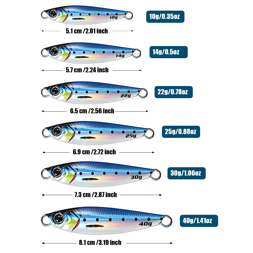 JIGGING PRO น้ําเค็มโลหะ Cast Micro Jig ช้อน Lure 10g 14g 22g 25g 30g 40g เหยื่อประดิษฐ์ Shore ช้า Jigging เหยื่อตกปลาปลา Tackle ราคา ถูกที่สุด ดีลบีเคเค แกลเลอรีภาพที่ 2