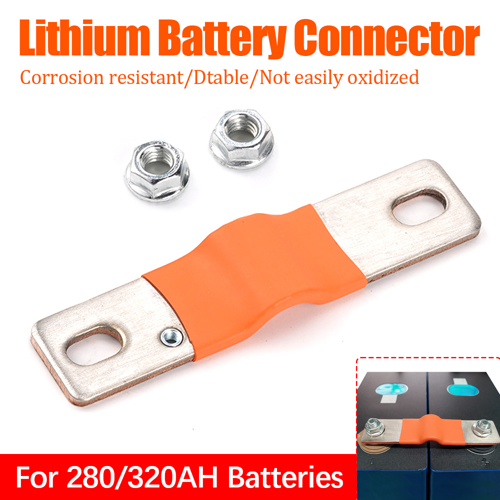 1/3pcs Busbar แบตเตอรี่ลิเธียมทองแดง Connecter 74 มม.3 มม.400A สําหรับ 280Ah 302Ah 310Ah 320Ah Lifep