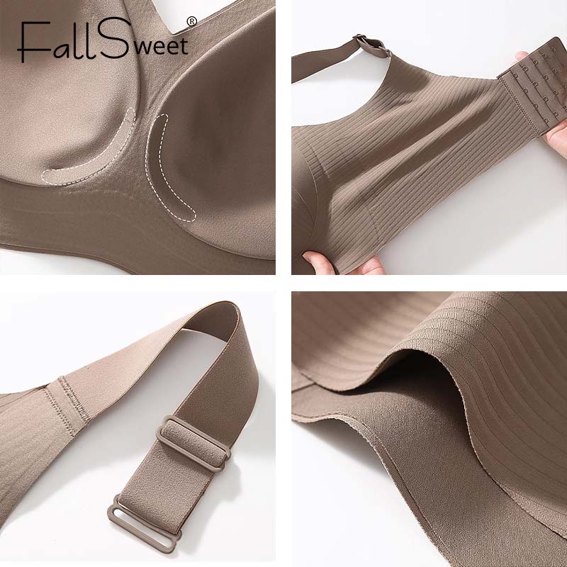 FallSweet ผู้หญิง Minimizer Bra ไม่มีรอยต่อปรับ Full Cup ชุดชั้นใน Plus ขนาด Anti-sagging Lift Up Brassiere ราคา ถูกที่สุด ดีลบีเคเค แกลเลอรีภาพที่ 7